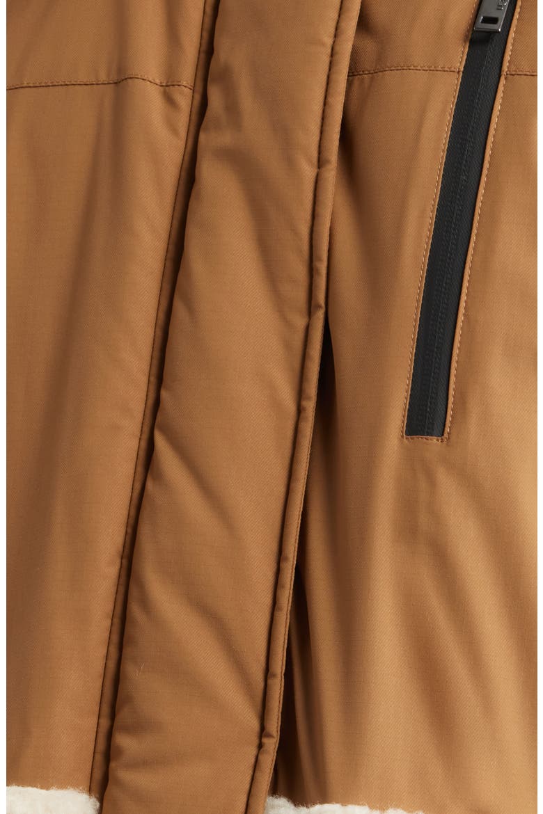 Kaysin Fleece Trim Down Parka, Alternate, color, CHESTNUT