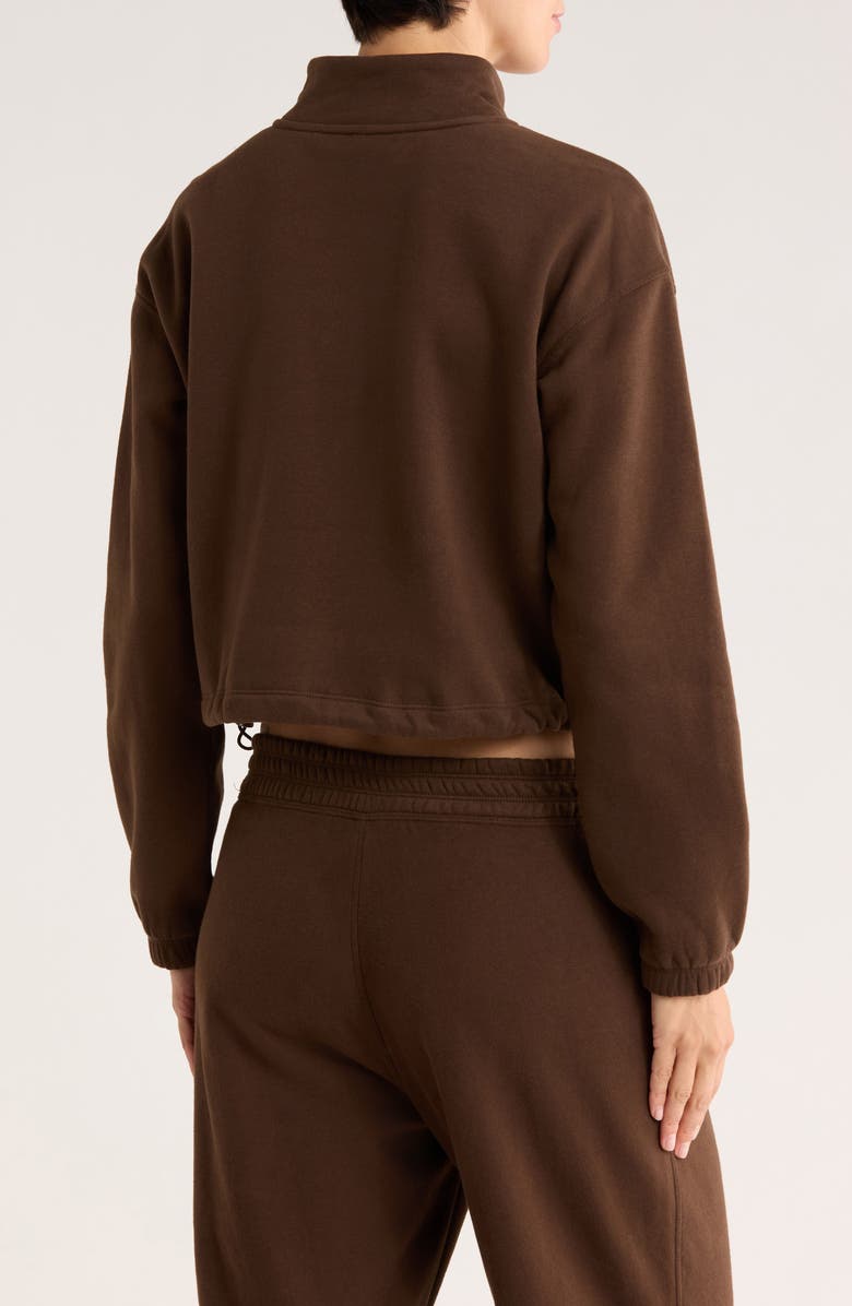 CALVIN KLEIN PERFORMANCE Mock Neck Half Zip Pullover, Alternate, color, Brown Cork