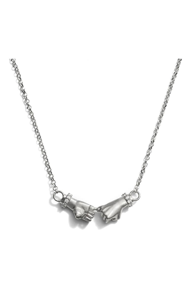 Pinky Promise Pendant Necklace, Main, color, 925 STERLING SILVER