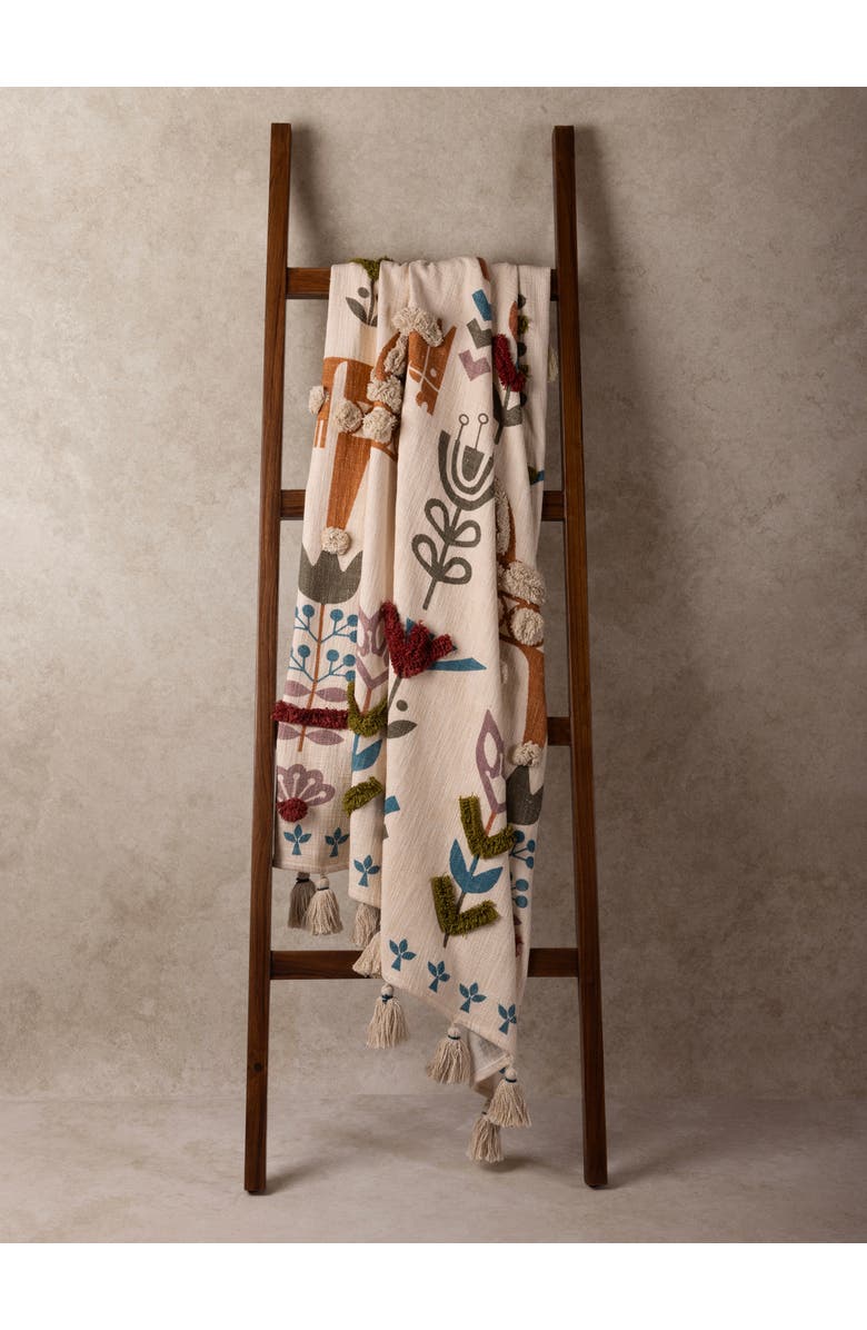 GAURI KOHLI Kyoto Throw Blanket 50"x60", Alternate, color, Multicolored