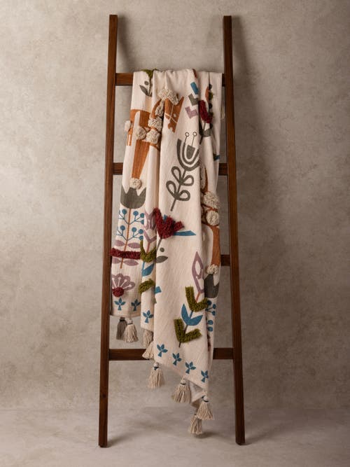 Gauri Kohli Kyoto Throw Blanket 50"x60" In Multi