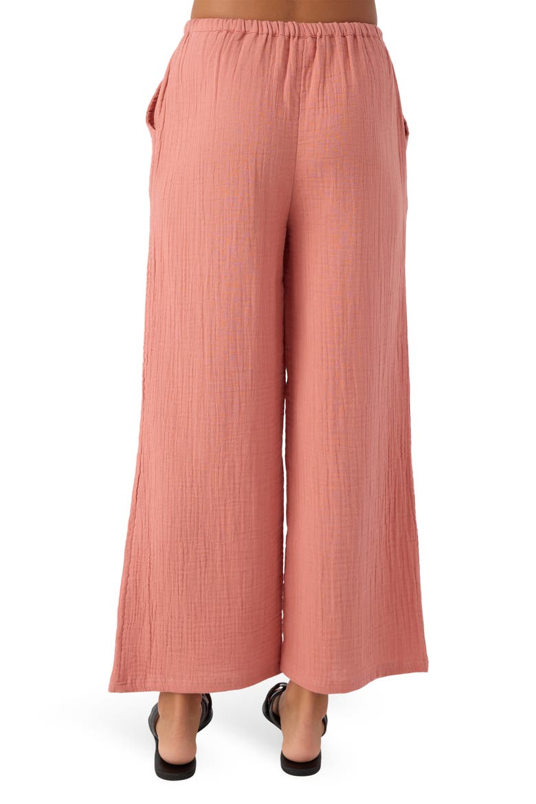 Kids' Brendita Wide Leg Cotton Pants, Alternate, color, CANYON ROSE