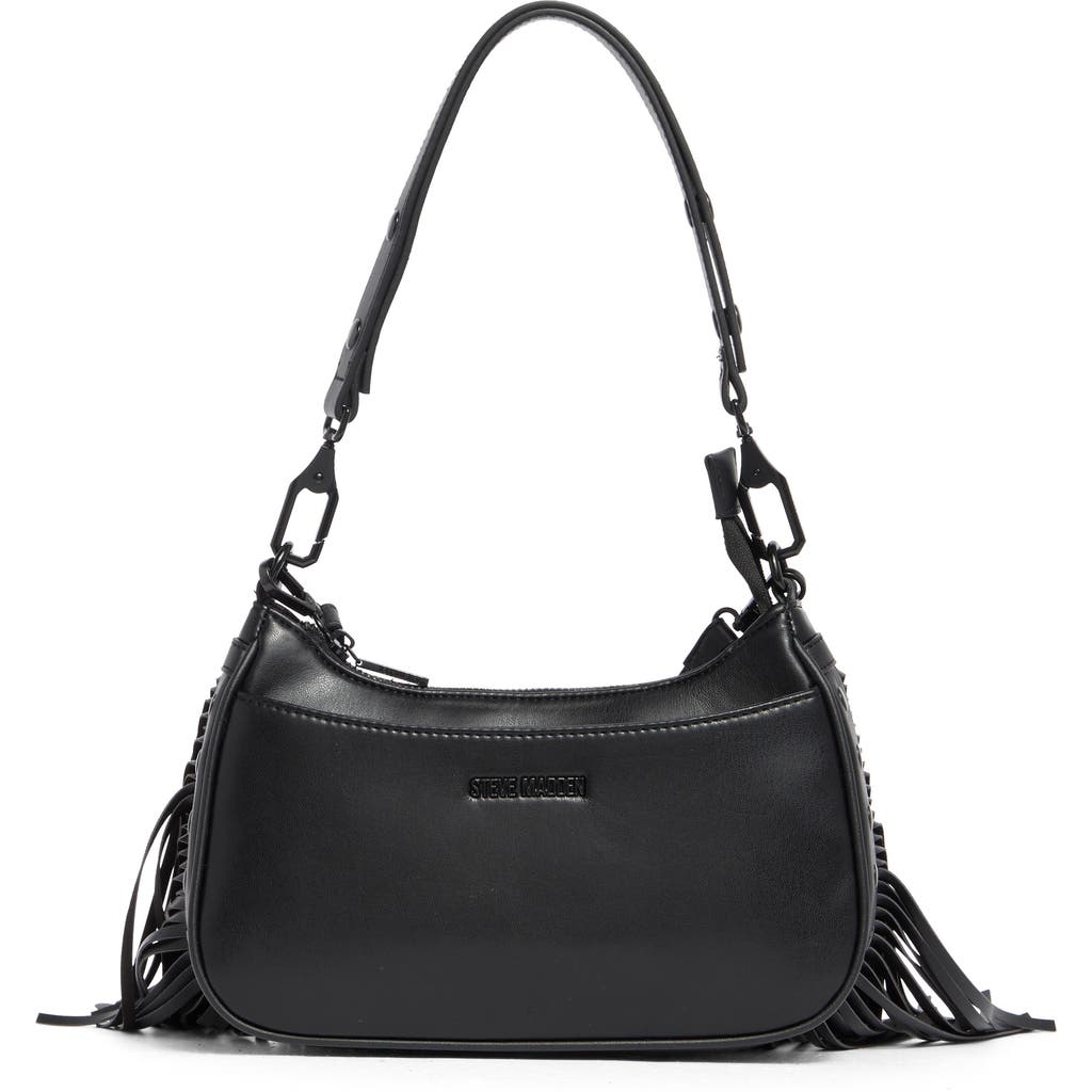 Steve Madden Bcecile Fringe Shoulder Bag In Black