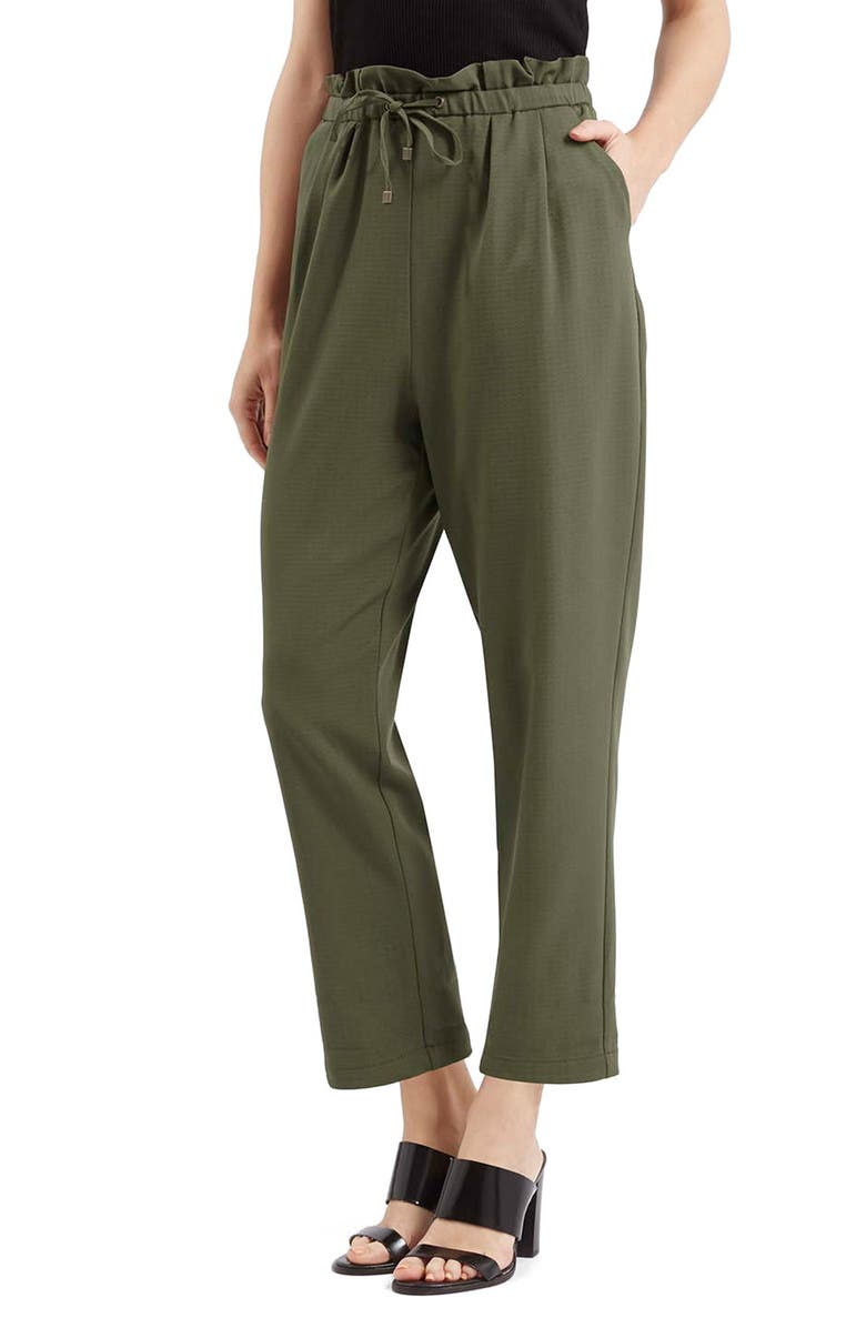 Topshop Drawstring Crop Trousers, Main, color, 