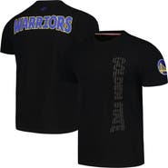 FISLL Men's FISLL Black Golden State Warriors 3D Puff Print Sliced Logo T-Shirt