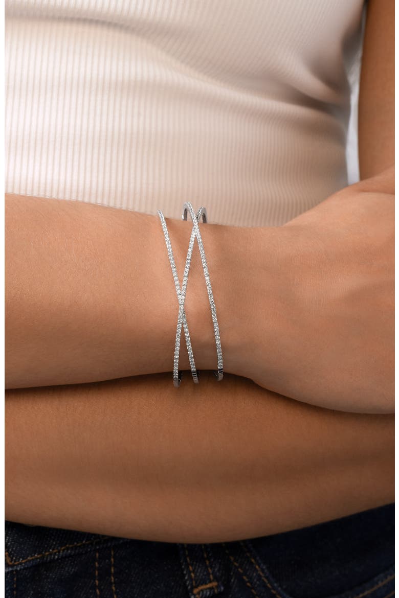 Audrey Diamond Cuff Bracelet, Alternate, color, 18K WHITE GOLD