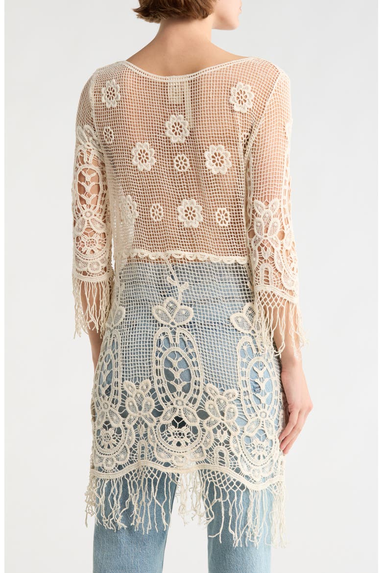 LONG SLV CRCHET BLOUSE, Alternate, color, NATURAL