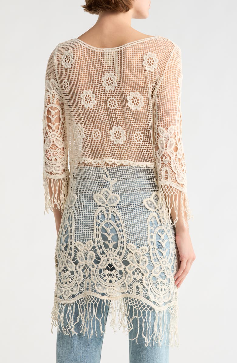 Forgotten Grace LONG SLV CRCHET BLOUSE, Alternate, color, 