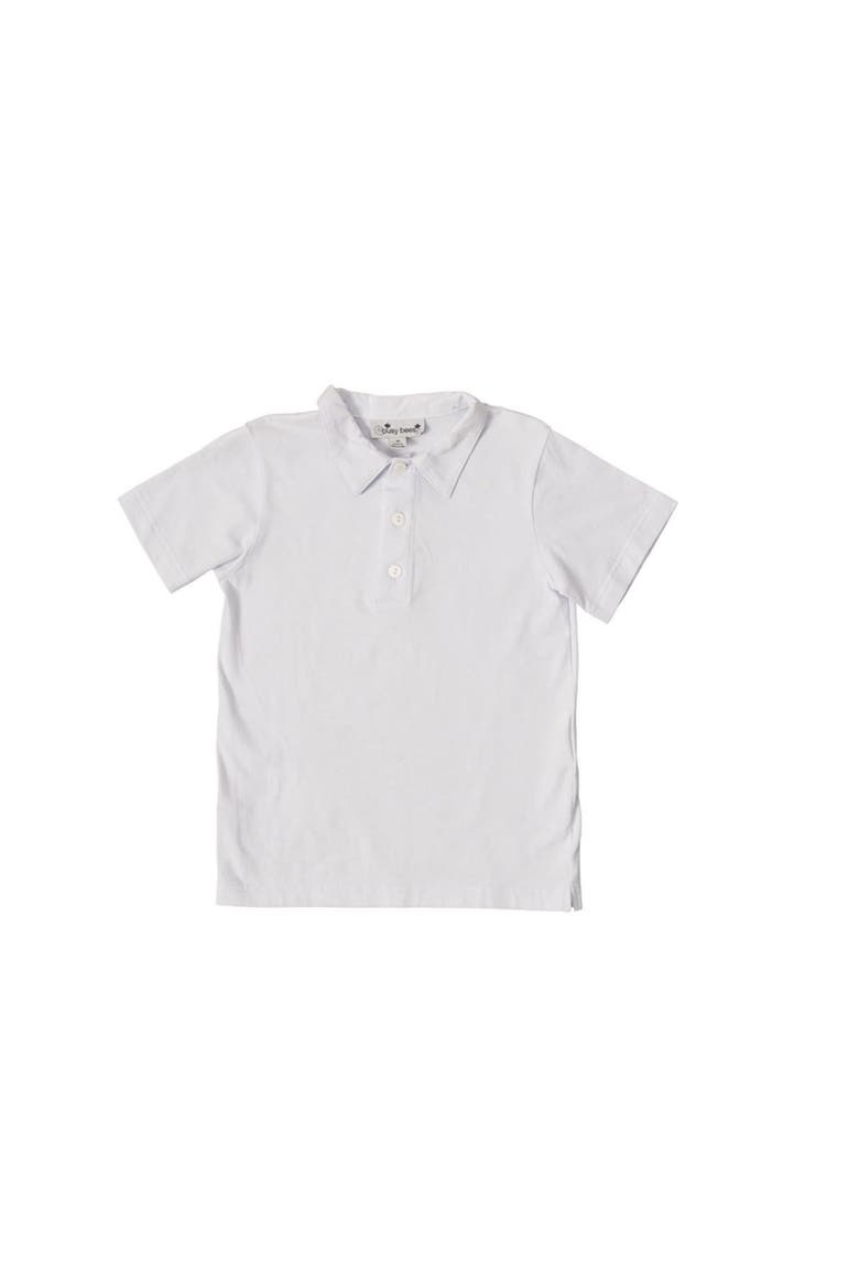 Short Sleeve Polo, Alternate, color, White Knit