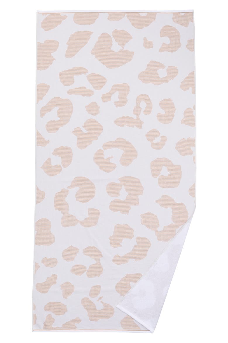Leopard Spot Beach Towel, Main, color, WHITE MULTI