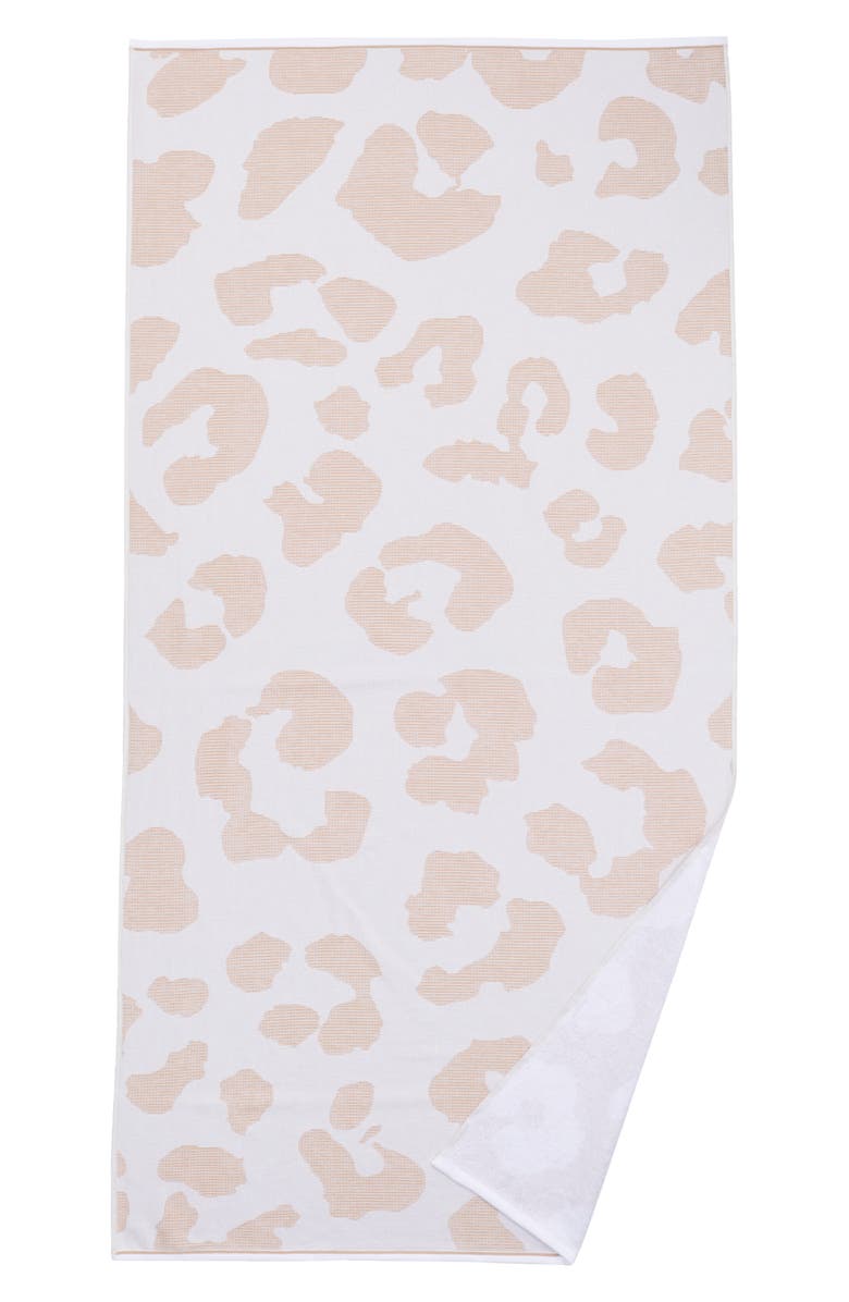 NORDSTROM RACK Leopard Spot Beach Towel, Main, color, White Multi