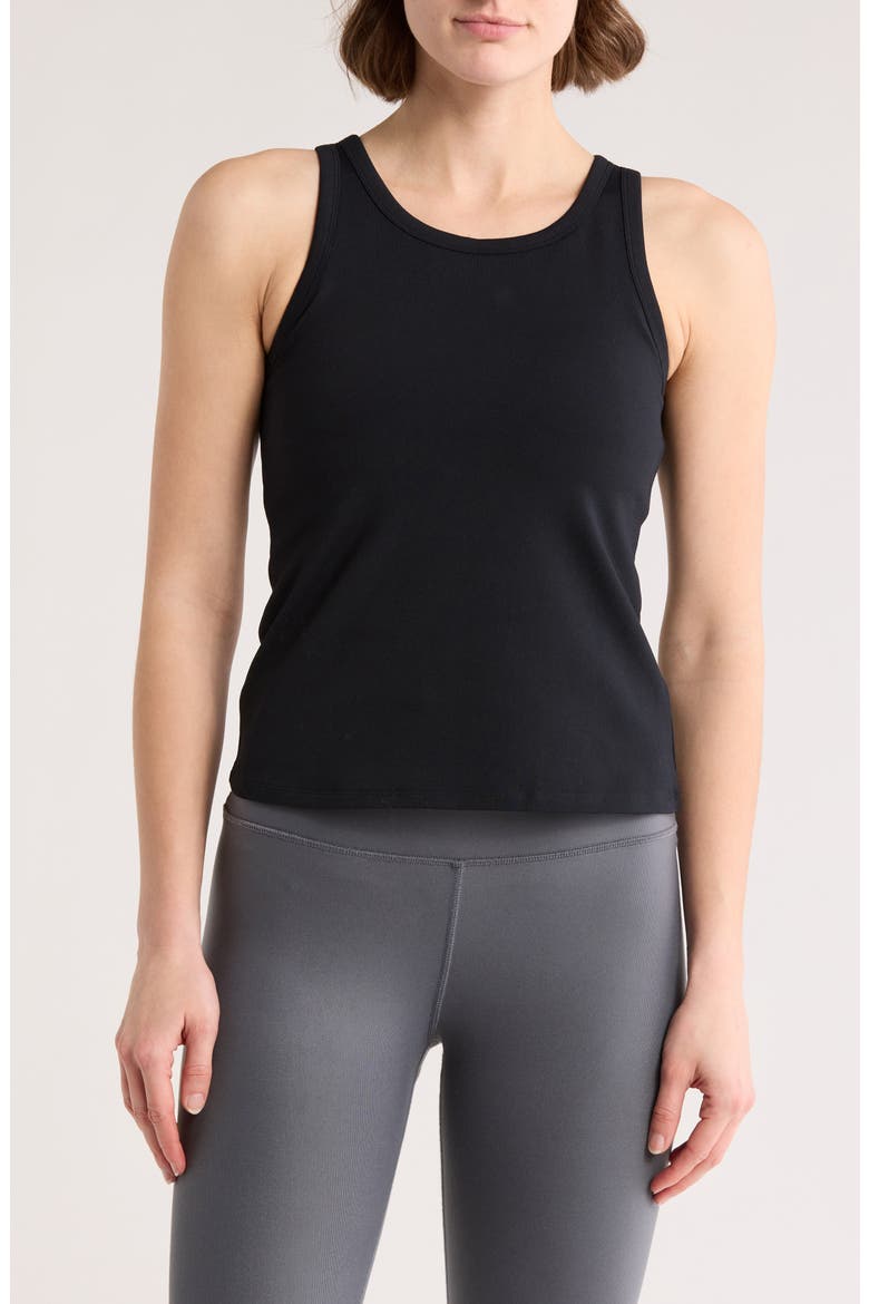 GoWalk Shelf Bra Tank, Main, color, BLACK
