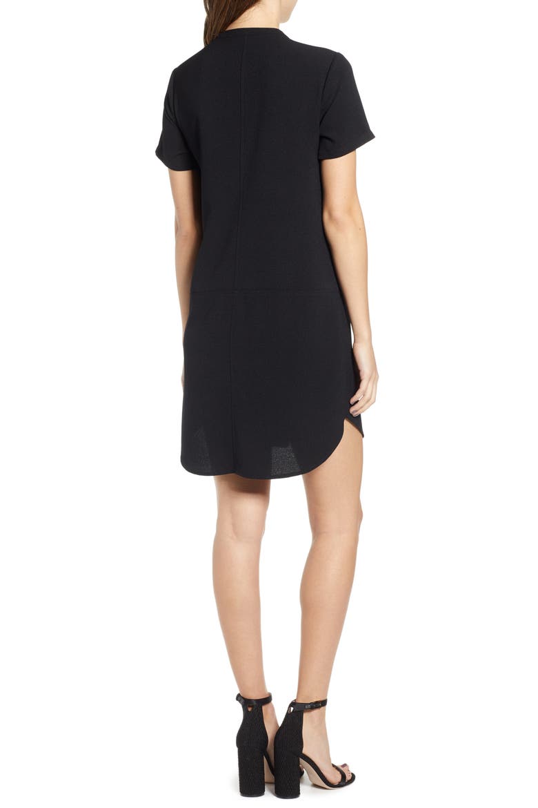 Hailey Crepe Dress, Alternate, color, NEW BLACK