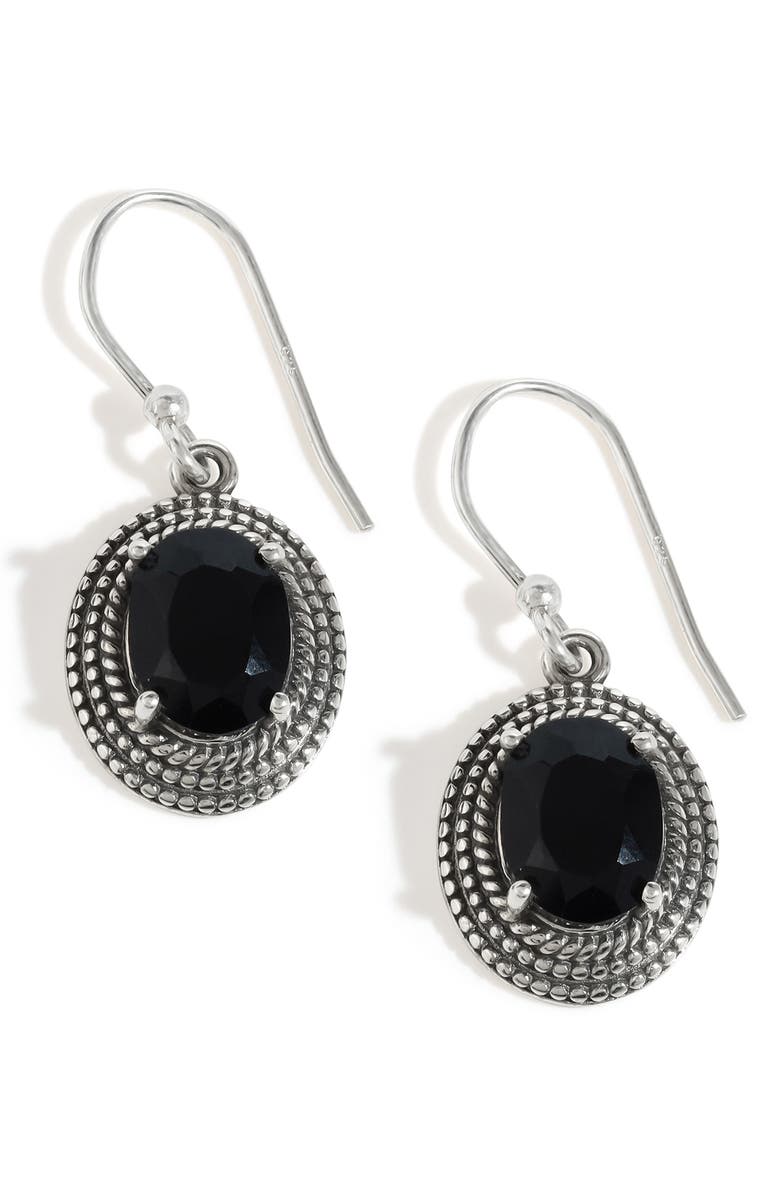 YS GEMS Onyx Drop Earrings, Main, color, Black