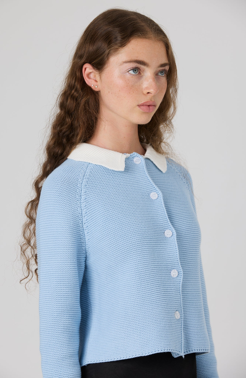 By Tess Collection Chloe Cardigan In Blue