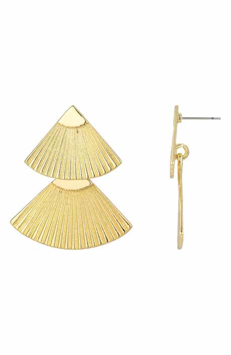Adornia Honore Fan Drop Earrings