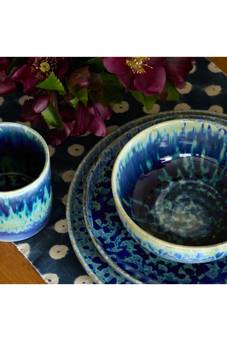Hanami Stoneware Dinner Plate Set, Alternate, color, Blue