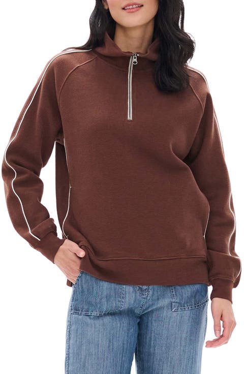 Quarter Zip Cotton Sweatshirt