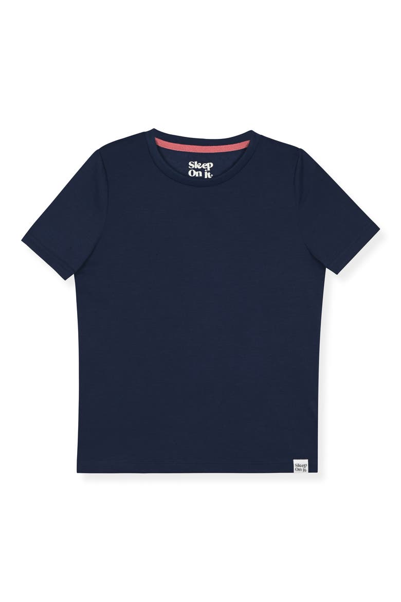 Kids' T-Shirt & Pajama Shorts Set, Alternate, color, NAVY