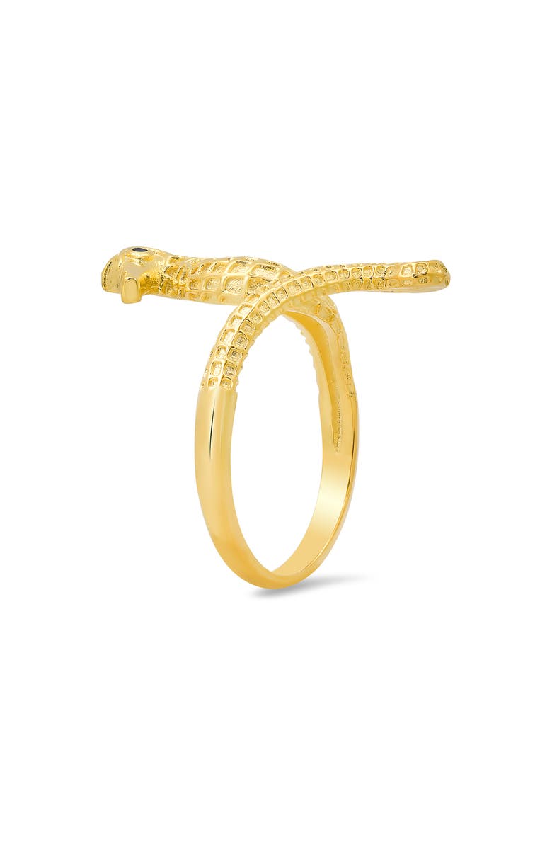 Queen Jewels Sterling Silver Seahorse Ring, Alternate, color, Gold