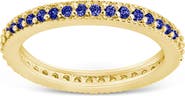 Sterling Forever Cubic Zirconia Pavé Thin Band Ring