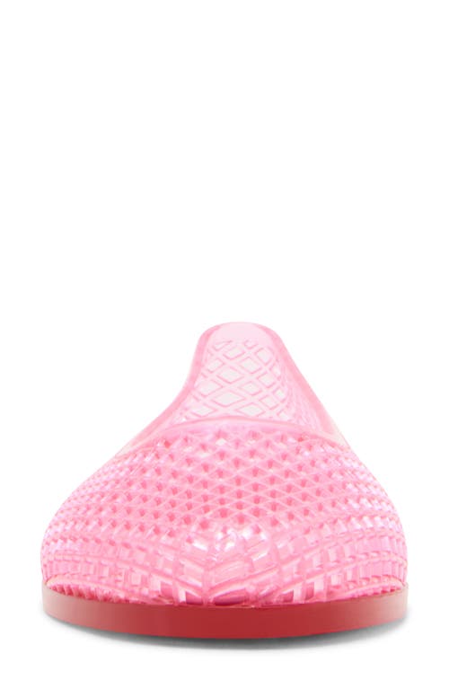 Steve Madden Gyzmo Perforated Jelly Flat In Pink