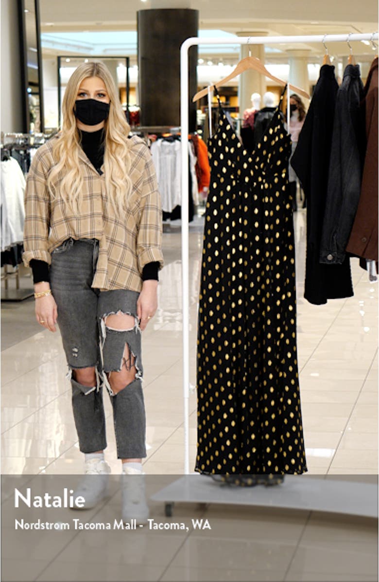 Galaxy Lights Polka Dot Sleevleees Maxi Dress, sales video thumbnail