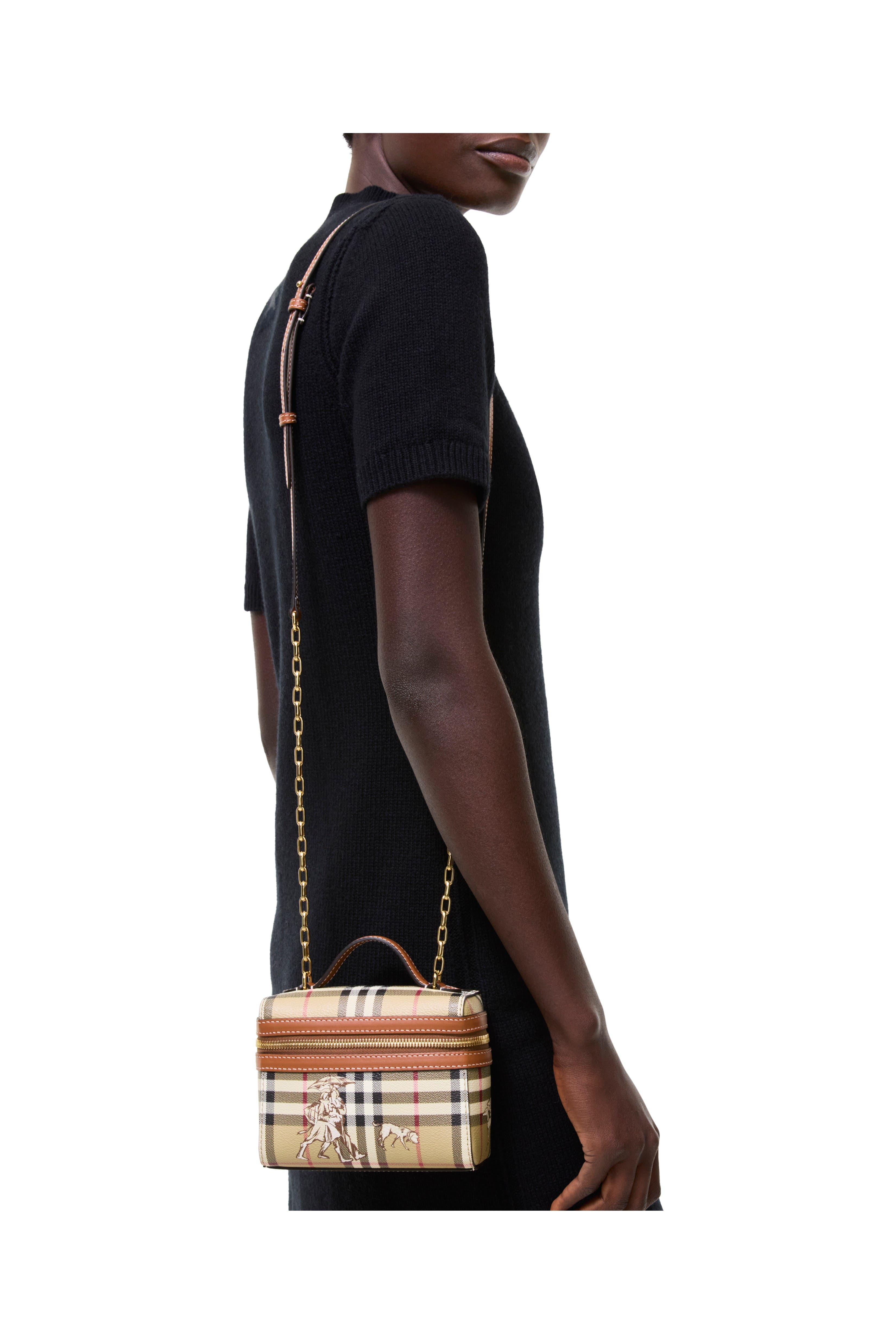 Mini Check Mates Vanity Bag, Alternate, color, Archive beige