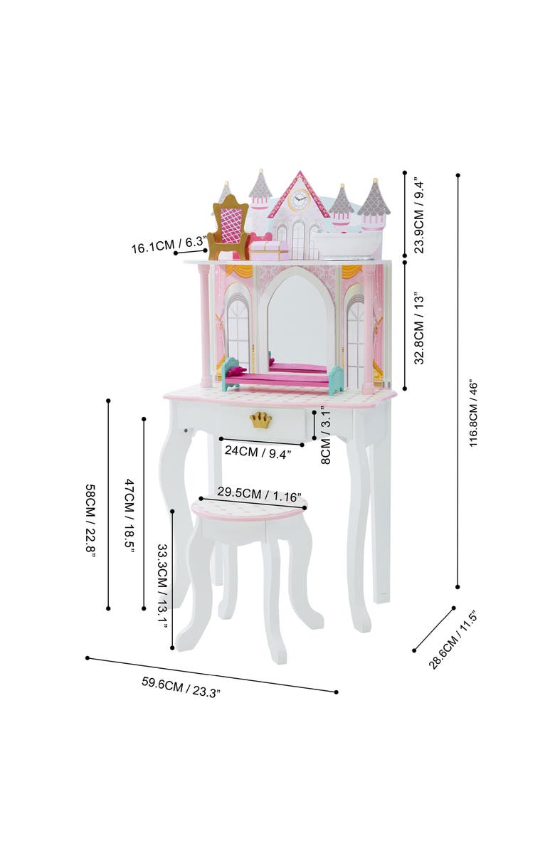 Teamson Kids Dreamland Castle Vanity Set, Alternate, color, Assorted