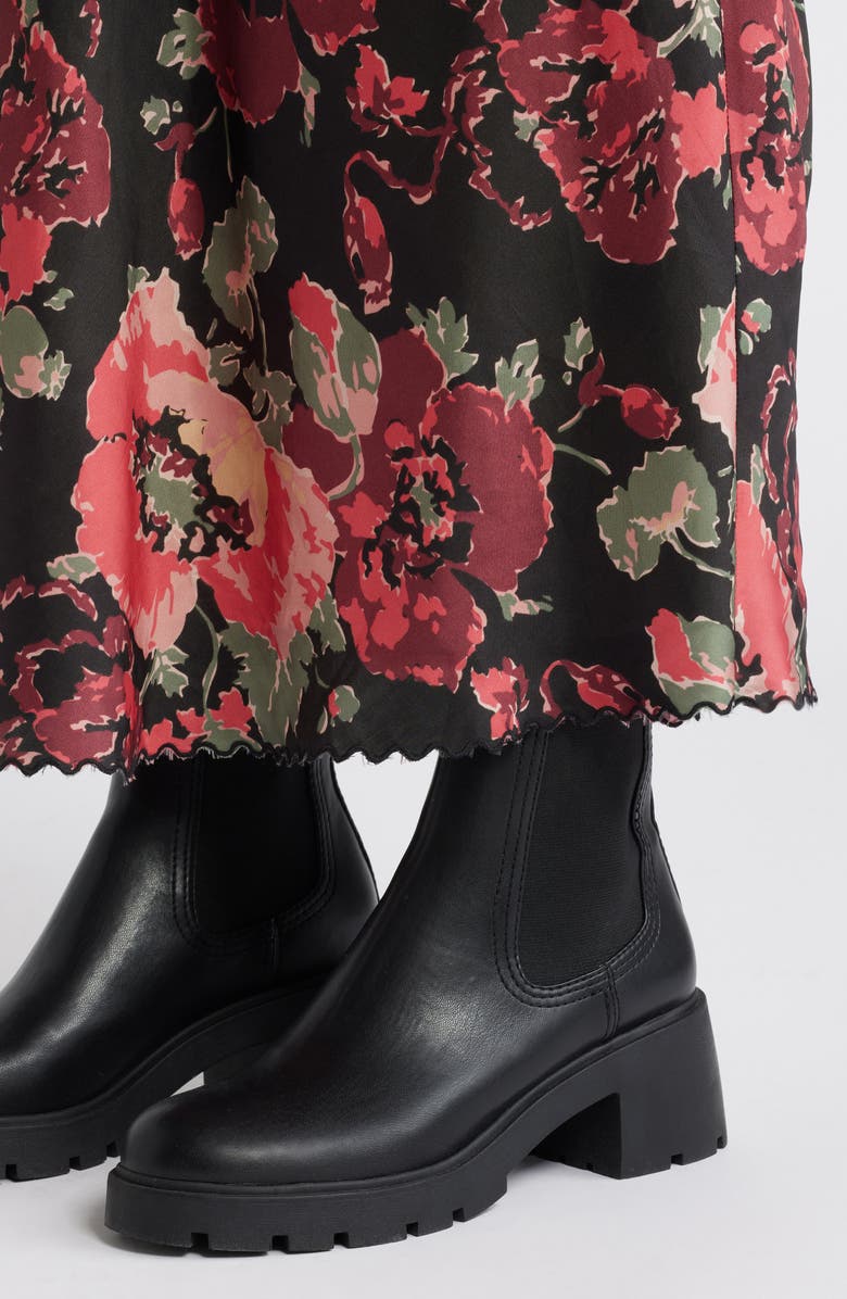 THE GREAT. The Seabank Floral Satin Maxi Skirt, Alternate, color, 