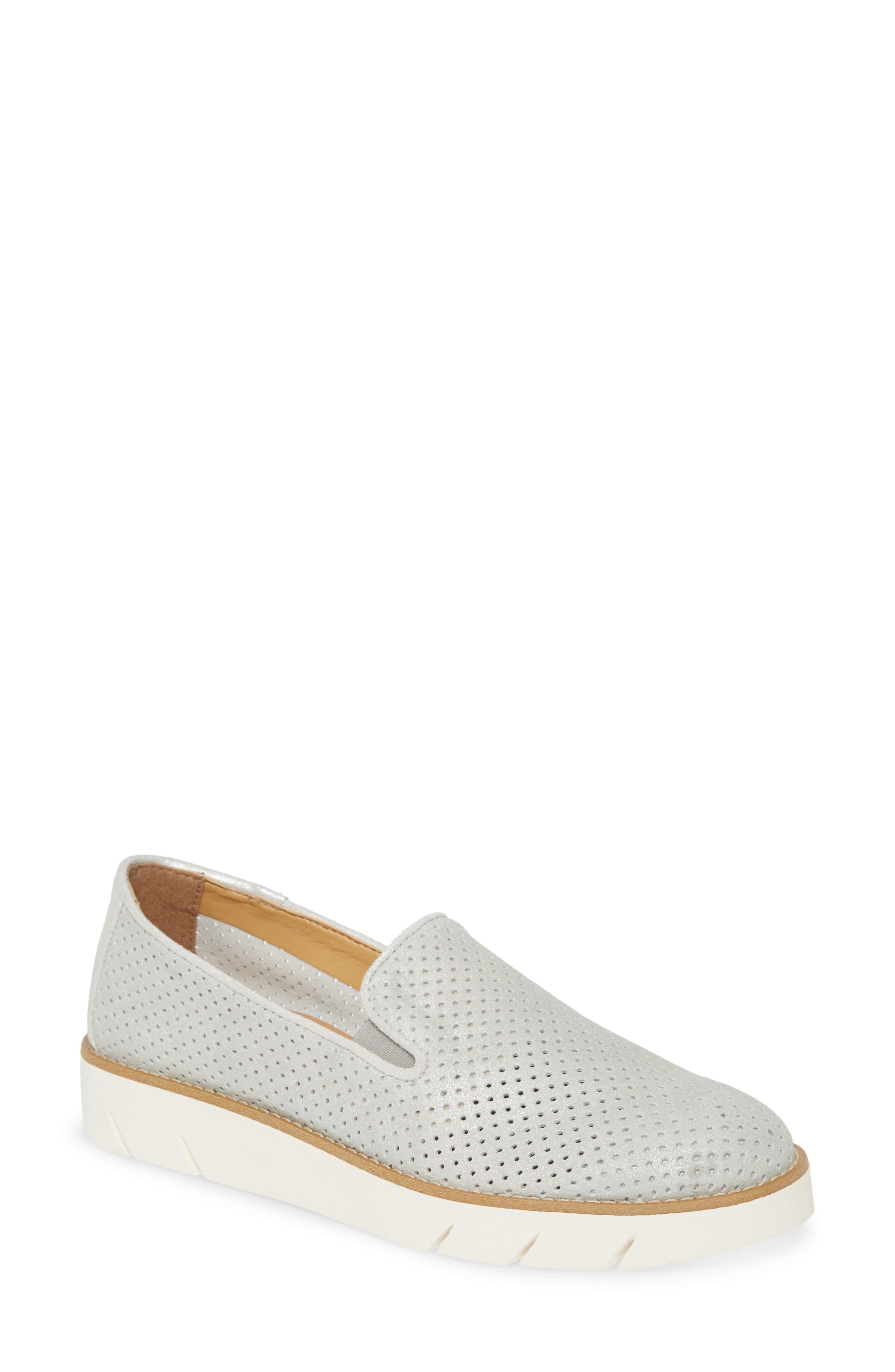 Daily Slip-On Sneaker, Main, color, SILVER SAN REMO LEATHER