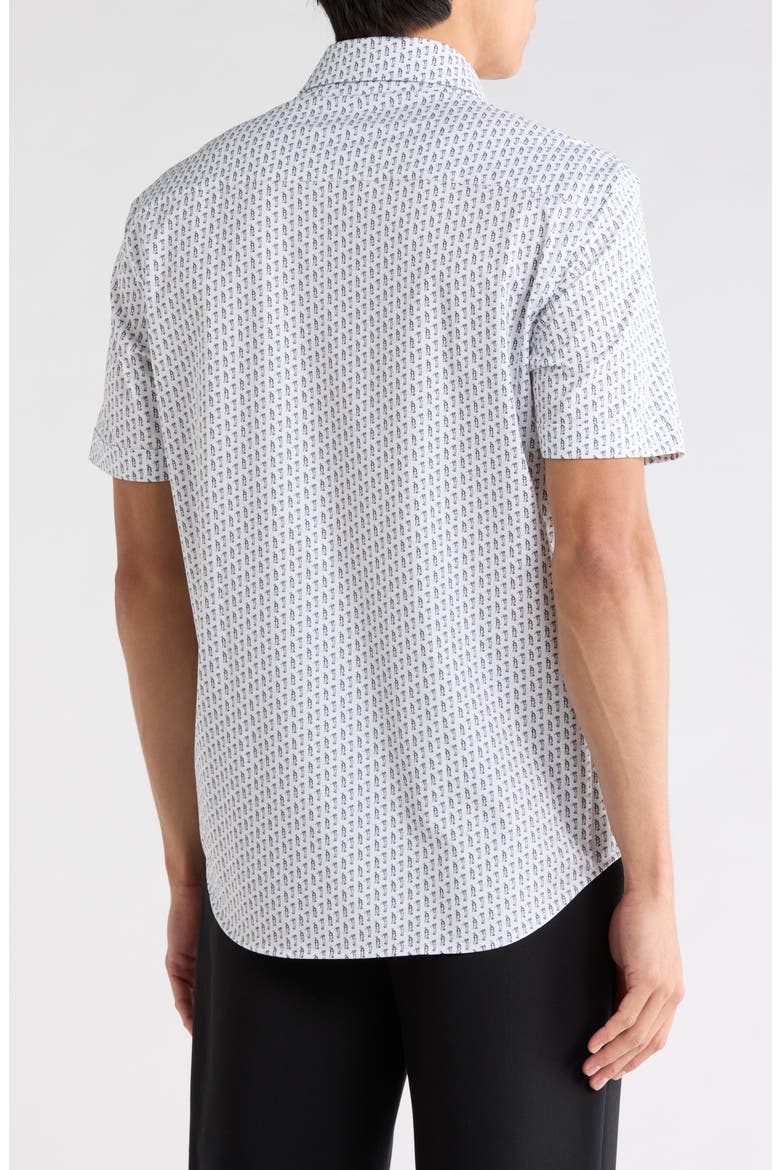 Short Sleeve Woven Shirt, Alternate, color, WHITE