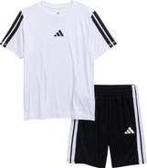 adidas Kids' 3-Stripes Recycled Polyester T-Shirt & Shorts Set