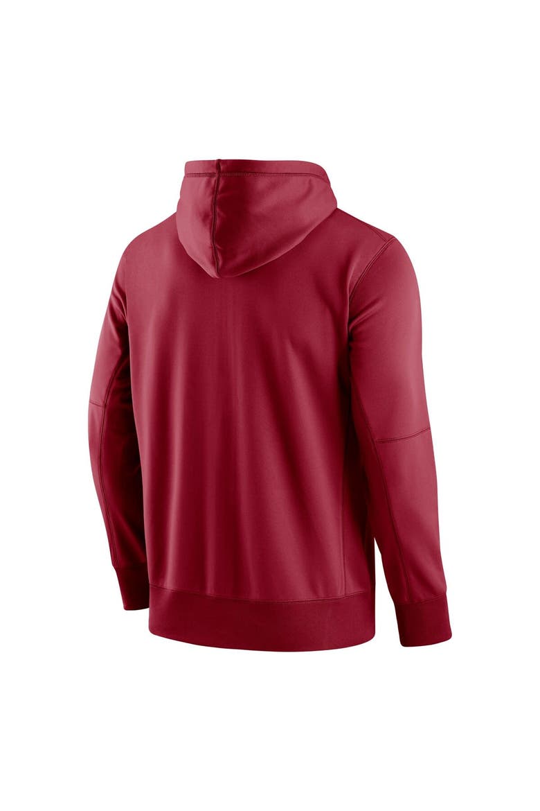 Men's Nike Cardinal Stanford Cardinal Logo Stack Performance Full-Zip Hoodie, Alternate, color, Cardinal