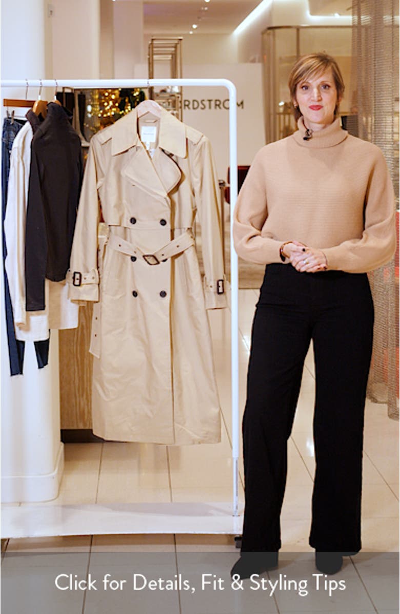 Layered Cotton Blend Trench Coat, sales video thumbnail