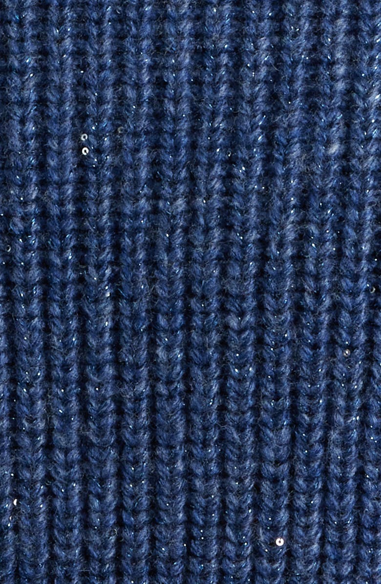 KOBI HALPERIN Spinks Metallic Crewneck Sweater, Alternate, color, Indigo