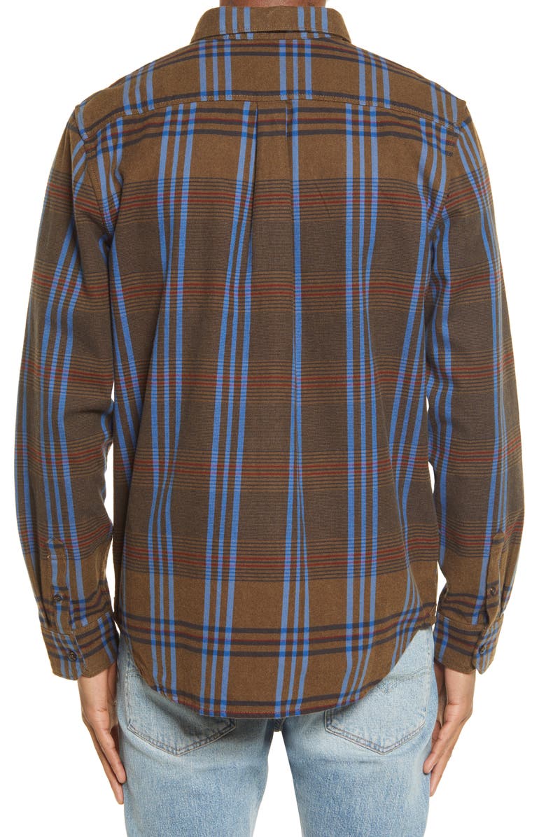 Vans Kramer Plaid Flannel Men's Button-Down Shirt, Alternate, color, 