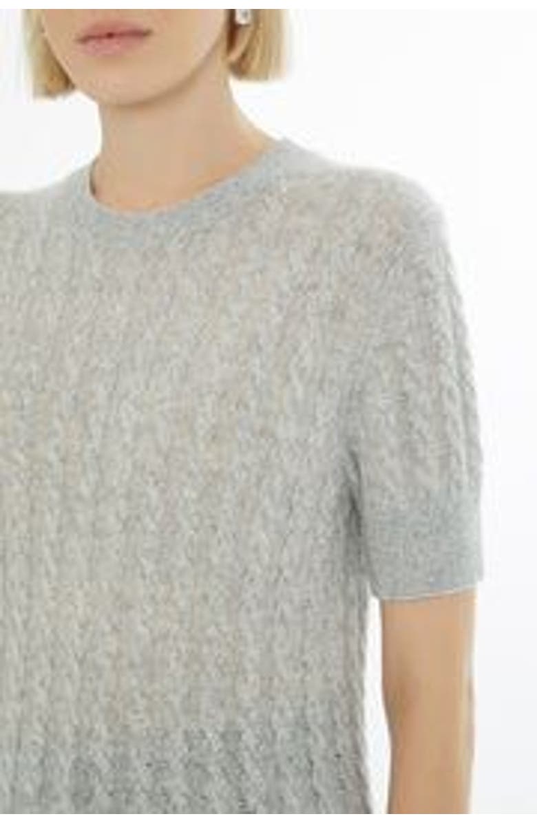 Gizia Crew Neck Short Sleeve Sweater Grey, Alternate, color, Grey