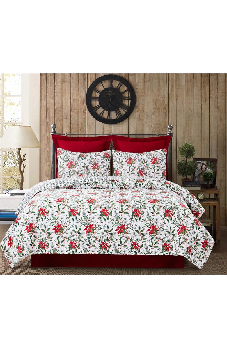 C&F Home Silvia Cotton Cotton Quilt Set - Reversible and Machine Washable, Alternate, color, Green