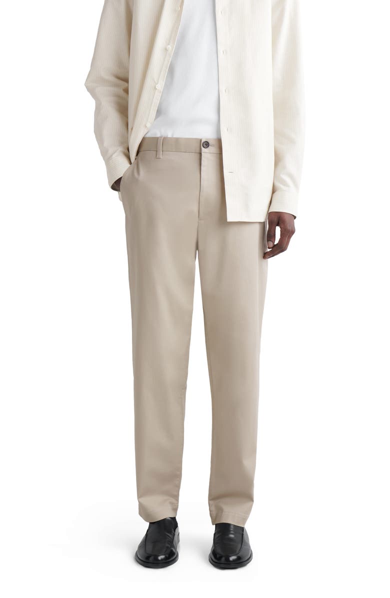 COS Cotton Slim-Fit Straight-Leg Chinos, Alternate, color, Beige