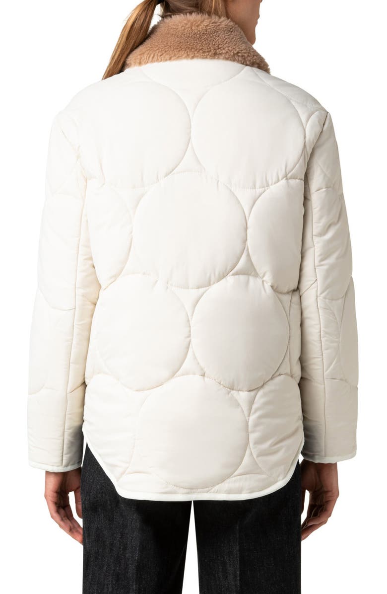 Akris punto Circle Quilted Jacket with Faux Fur Collar, Alternate, color, 