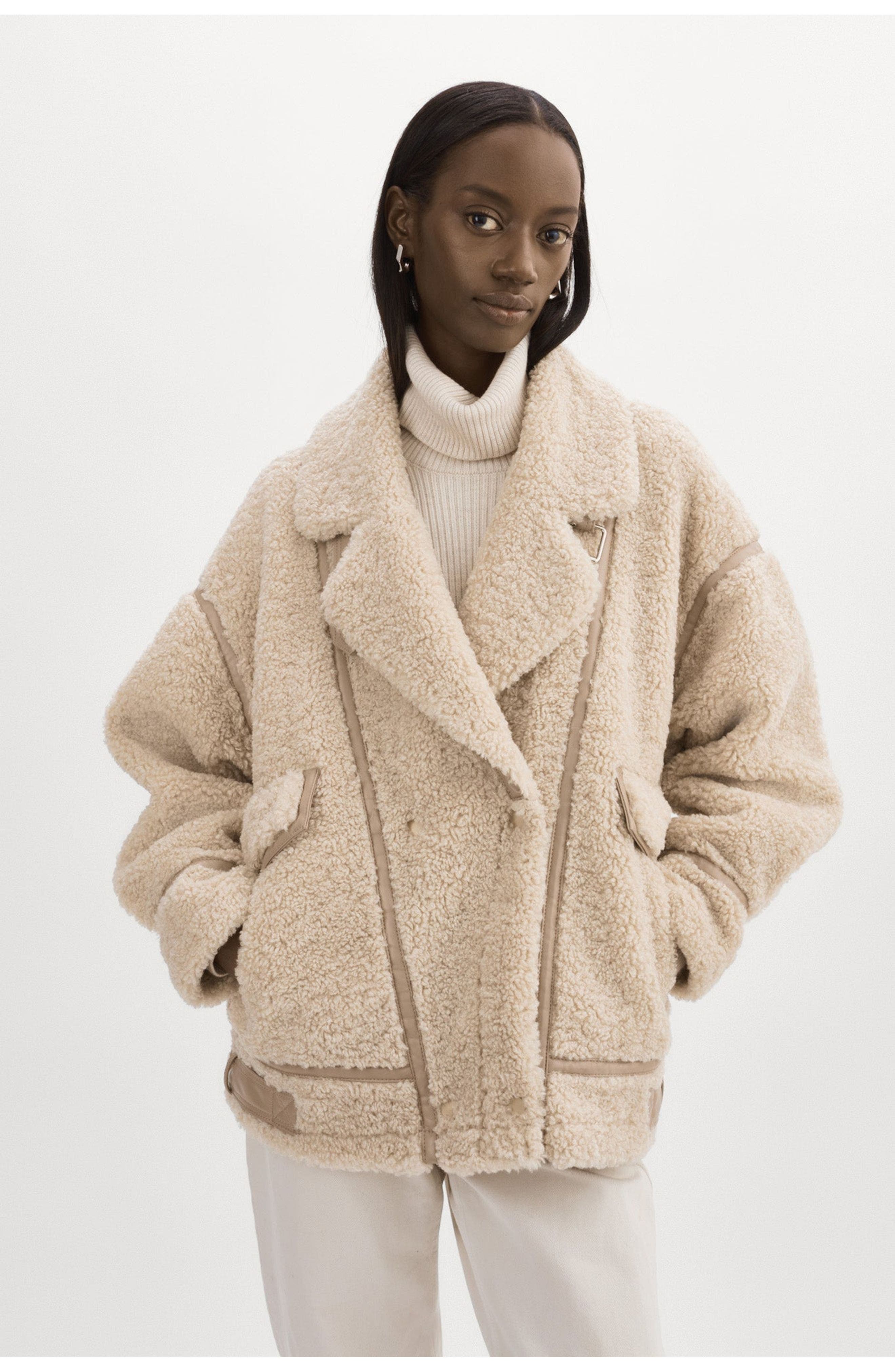 Badu | Oversized Faux Shearling Jacket - image 4