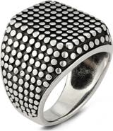 Yield of Men Men's Oxidized Dotted Ring