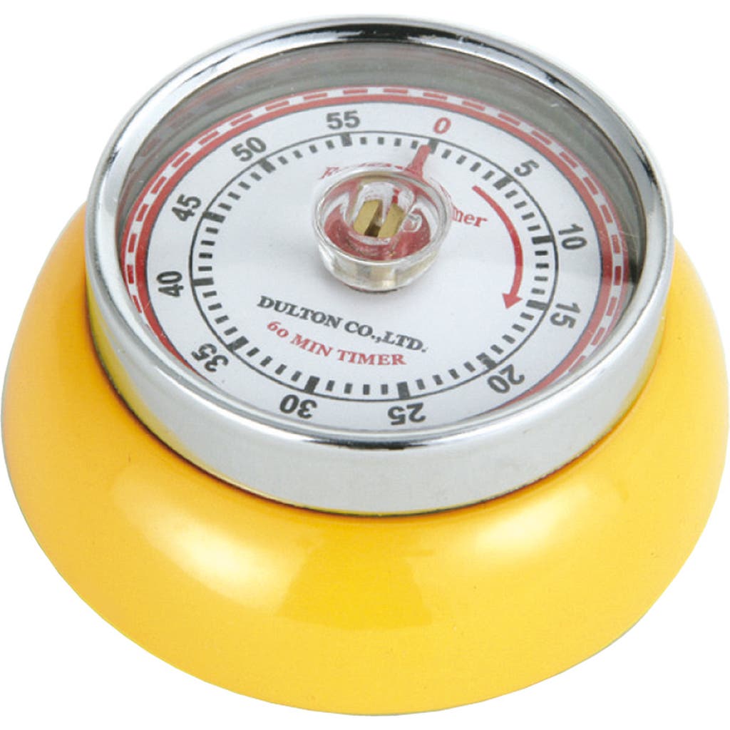 Zassenhaus Magnetic Retro 60 Minute Kitchen Timer, 2.75-inch In Yellow