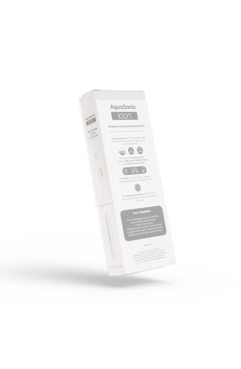 AQUASONIC Icon Rechargeable Power Toothbrush, Alternate, color, White