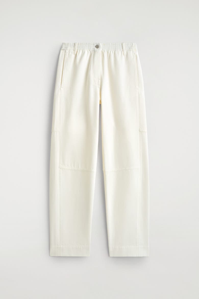 Paneled Denim Wide-leg Pants, Alternate, color, WHITE