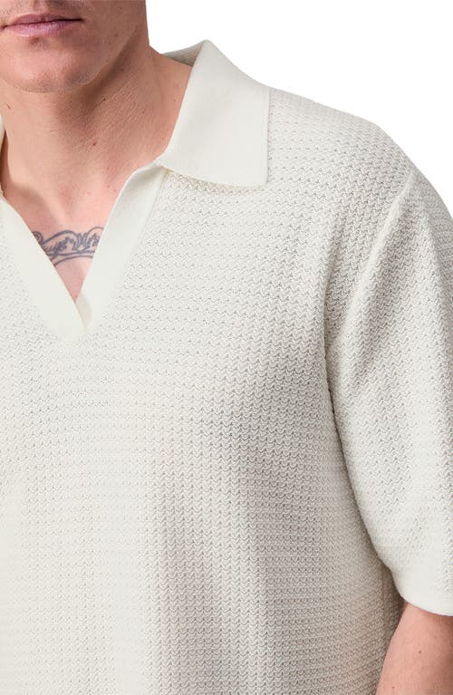Rag & Bone Hayes Polo Sweater In White