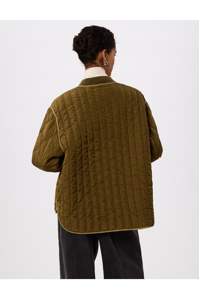 Reversible Quilted Jacket, Alternate, color, Khaki