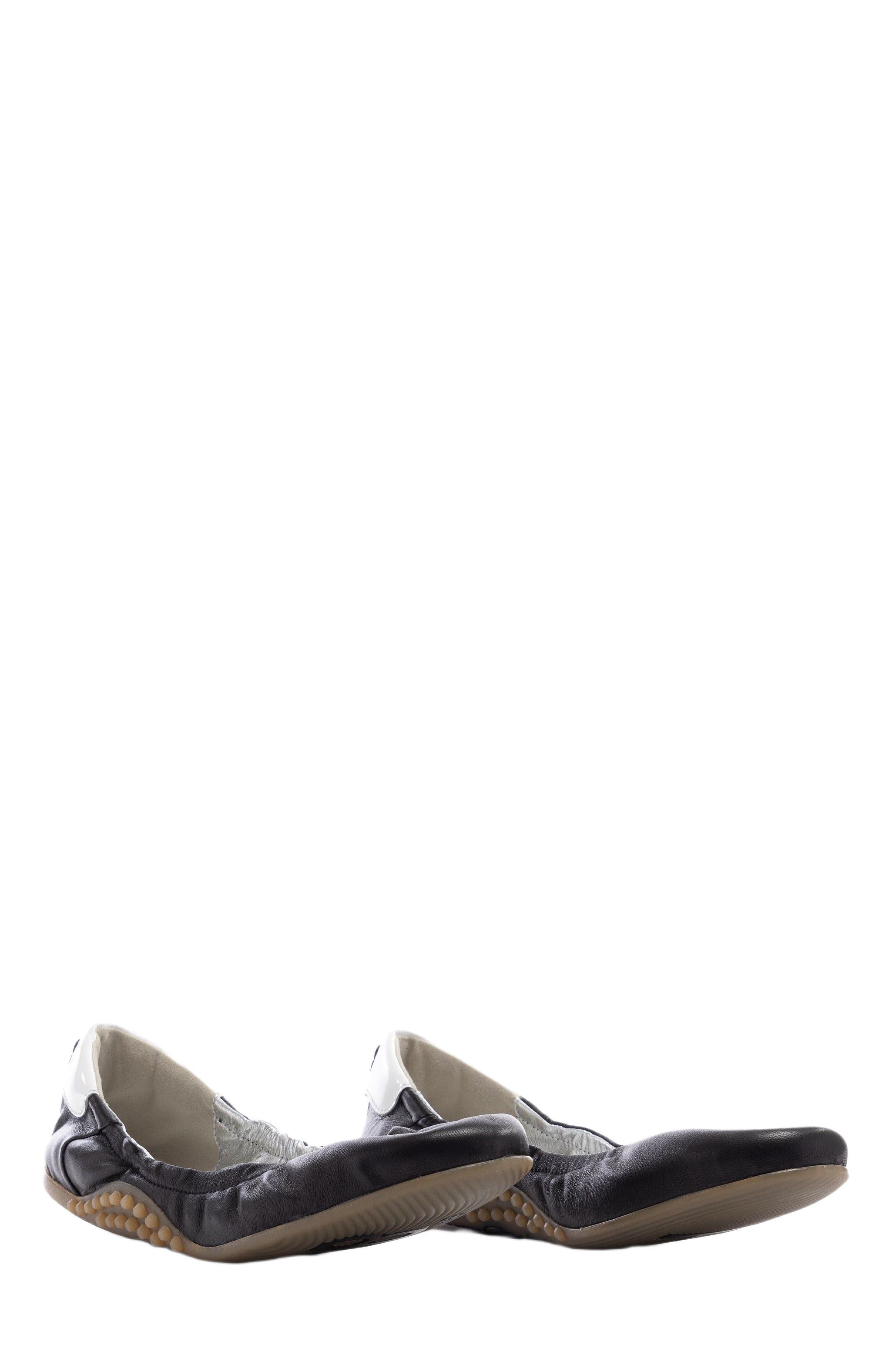 P448 Stella Ballet Flat, Alternate, color, Black/White