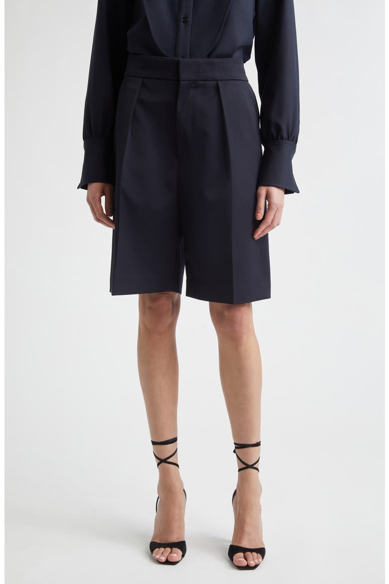 Tailored Wool Blend Bermuda Shorts, Main, color, MIDNIGHT